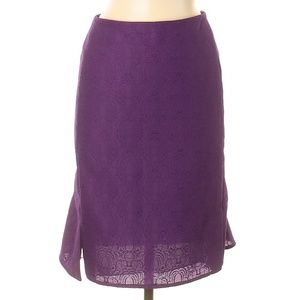 Yves Sain Laurent Lace Purple Skirt, Size 4